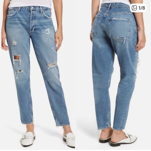 Agolde Denim - AGOLDE JAMIE HIGH RISE DISTRESSED JEAN